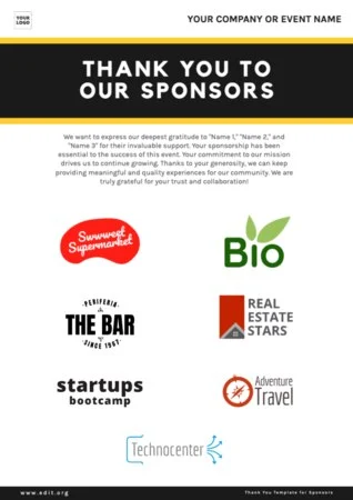 Edit a Flyer for Sponsorship