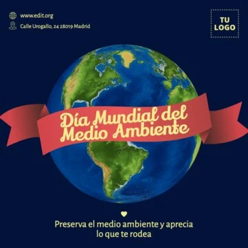 Edita una plantilla del Día Mundial del Medio Ambiente