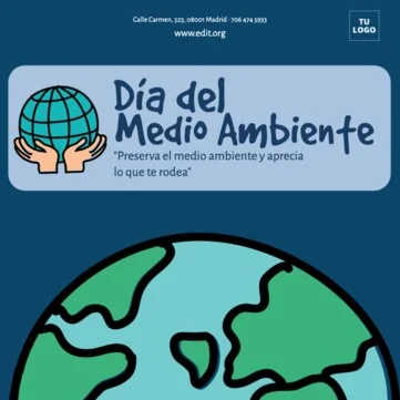 Edita una plantilla del Día Mundial del Medio Ambiente