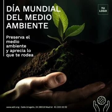 Edita una plantilla del Día Mundial del Medio Ambiente