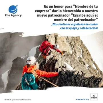 Edita un cartel para patrocinio