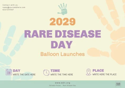 Edit a Disease Day flyer