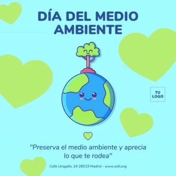 Edita una plantilla del Día Mundial del Medio Ambiente