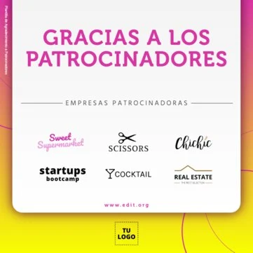 Edita un cartel para patrocinio