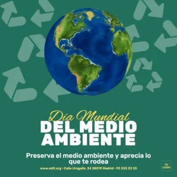 Edita una plantilla del Día Mundial del Medio Ambiente
