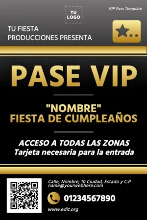 Edita un pase VIP