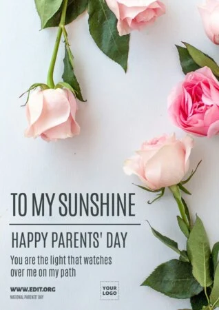 Edit a Parents' Day poster