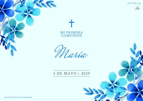 Edita tarjetas de comunión
