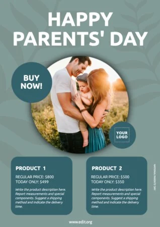 Edit a Parents' Day poster