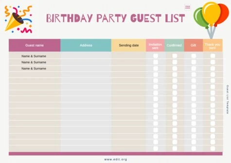 Edit a Guest List