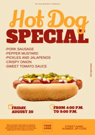 Edit a Hot Dog flyer