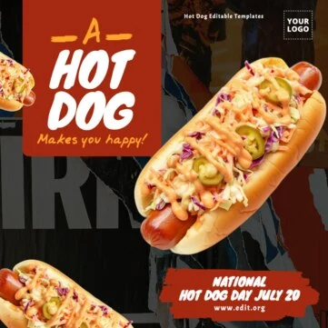Edit a Hot Dog flyer