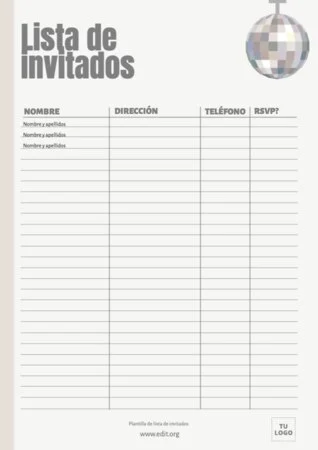 Edita una Lista de Invitados