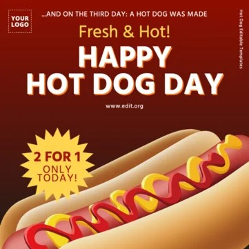 Edit a Hot Dog flyer