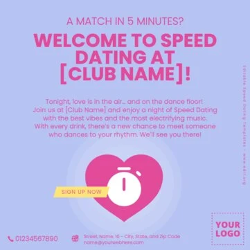Edit a Speed Dating Template