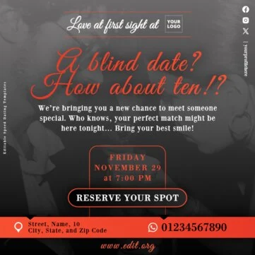 Edit a Speed Dating Template