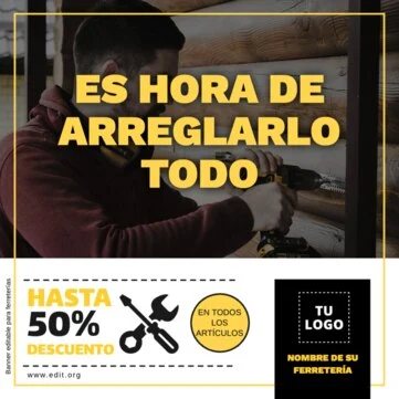 Edita un banner para Ferretería