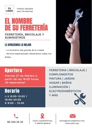 Edita un banner para Ferretería