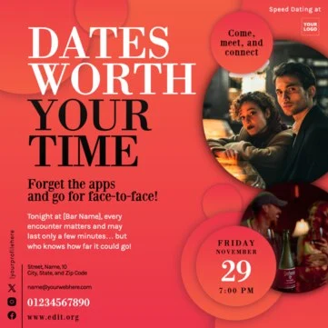 Edit a Speed Dating Template