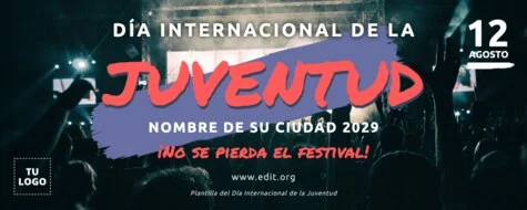 Edita un flyer del Día de la Juvetud