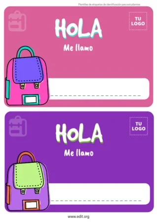 Edita una Etiqueta para Pupitre