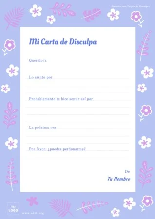 Edita una tarjeta de perdón