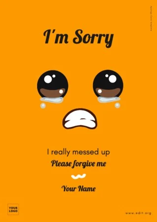 Edit a Creative Sorry Card
