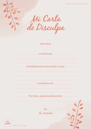 Edita una tarjeta de perdón