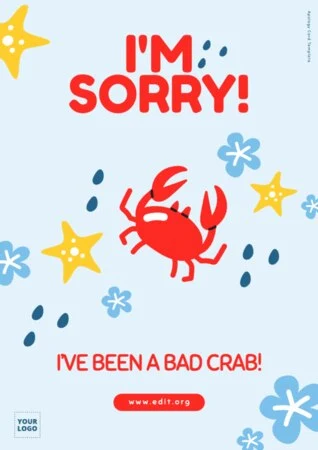 Edit a Creative Sorry Card