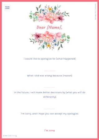 Edit a Creative Sorry Card