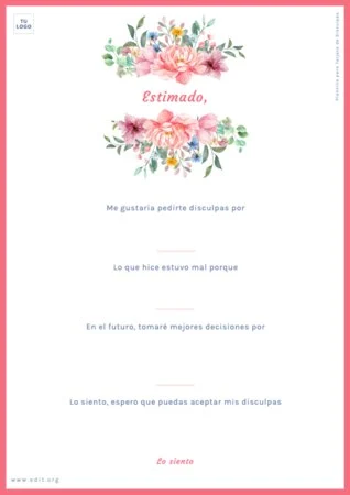 Edita una tarjeta de perdón