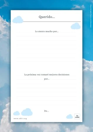 Edita una tarjeta de perdón