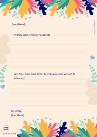 Edit a Creative Sorry Card