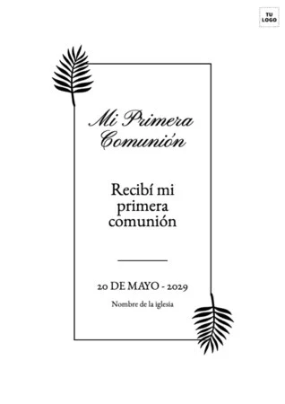 Edita tarjetas de comunión