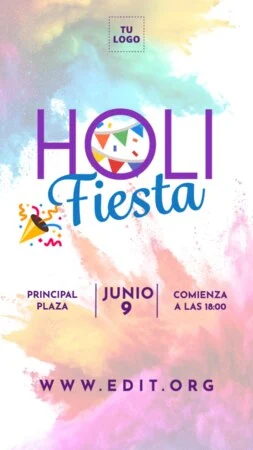Crea un diseño de Holi