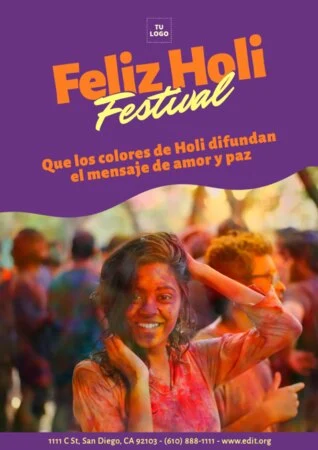 Crea un diseño de Holi