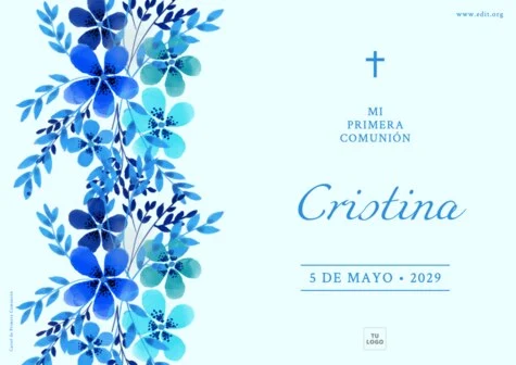 Edita tarjetas de comunión