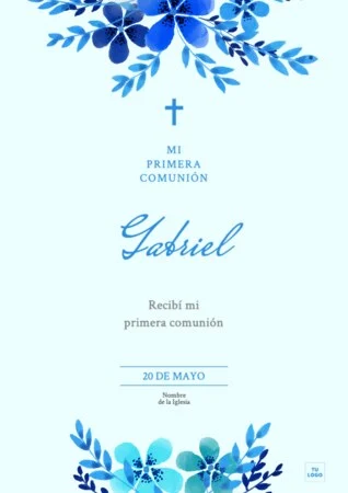 Edita tarjetas de comunión