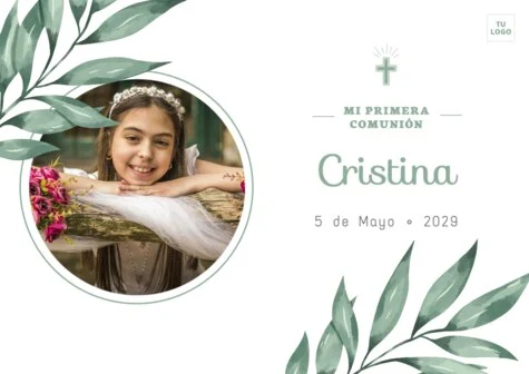 Edita tarjetas de comunión
