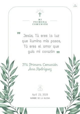 Edita tarjetas de comunión