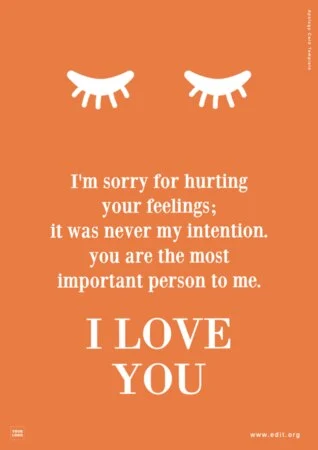 Edit a Creative Sorry Card