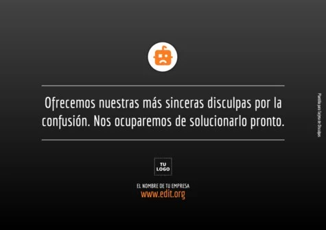 Edita una tarjeta de perdón