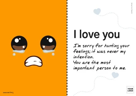 Edit a Creative Sorry Card