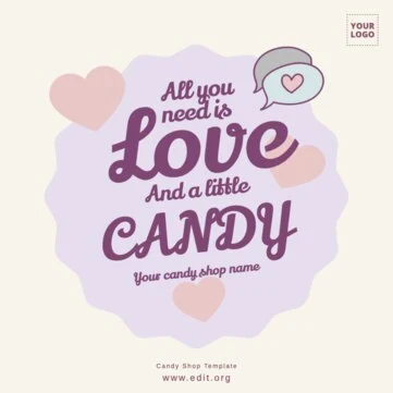 Edit a Sweet Shop flyer