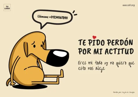 Edita una tarjeta de perdón