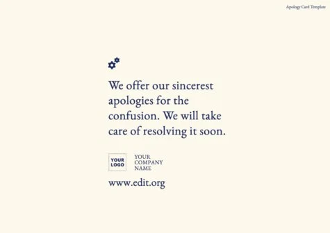 Edit a Creative Sorry Card