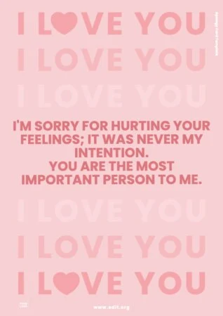 Edit a Creative Sorry Card