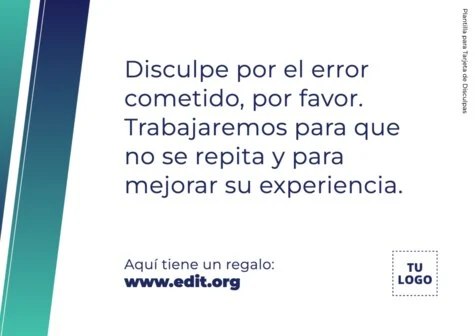 Edita una tarjeta de perdón