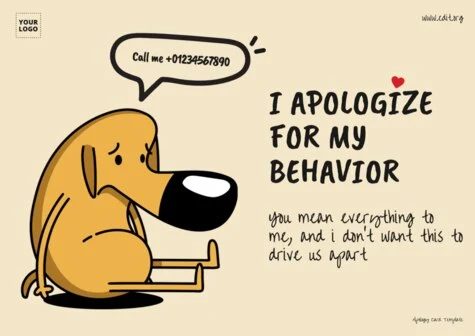 Edit a Creative Sorry Card