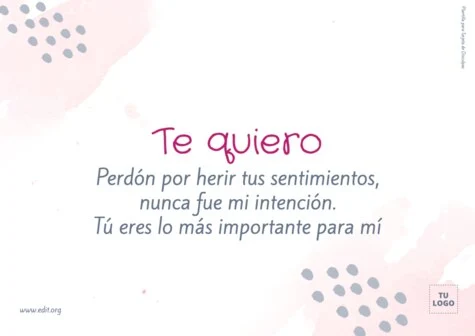 Edita una tarjeta de perdón